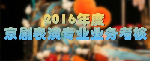 操女人骚逼大片国家京剧院2016年度京剧表演专业业务考...